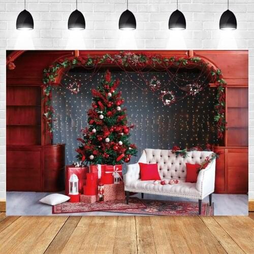 Christmas Backdrops For Photography Background Living Room Vinyl Polyester Photophone Photozone Photo Studio Photocall Banner