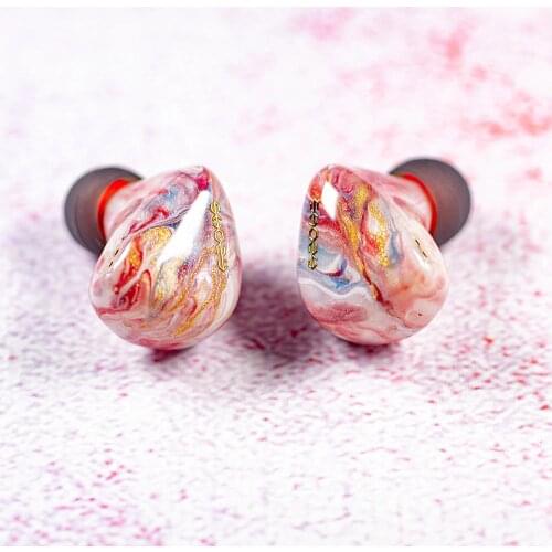 Shozy Rouge 1DD+2BA Triple Hybrid Driver In-ear Monitors with Hand-painted Shell, Detachable 0.78 2Pin Cable for Audiophile Musi