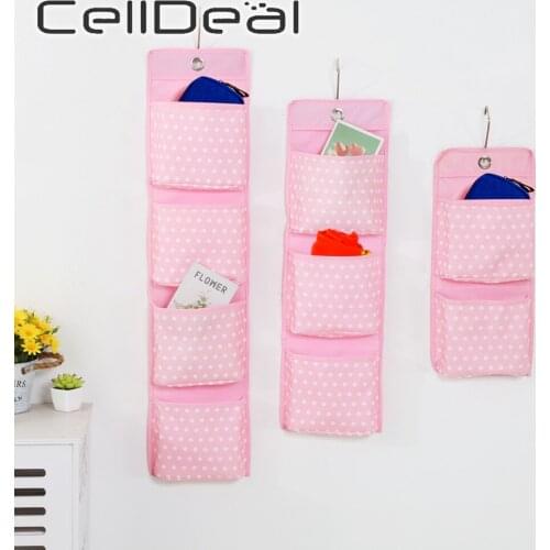 Wardrobe Storage Bag Multi-cell Hanging Underwear Organizer Multifunction Washable Stain Resistant Durable Oxford Cloth Bag