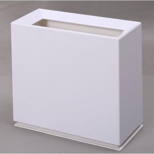 Japanese Creative Trash Can Uncovered Bathroom Kitchen Trash Can Toilet Paper Basket Office Rectangle Cubo Basura Dustbin EB5TC