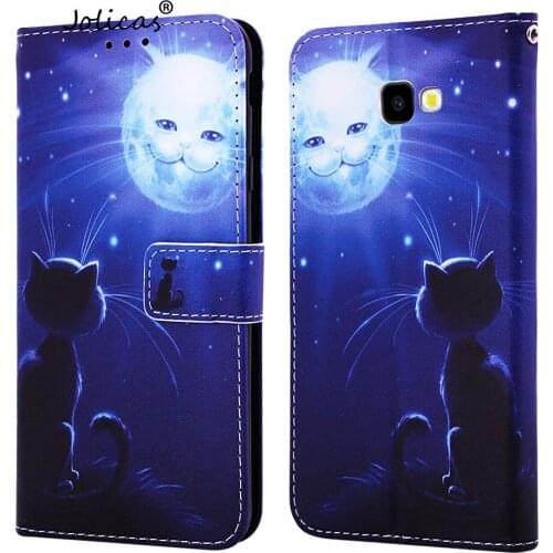 Earth PU Leather Wallet Case For Samsung J4 Plus Back Covers Cases Telefoon Samsung Galaxy J4+ J6 2018 Plus M10 M20 M30 S10 S10E