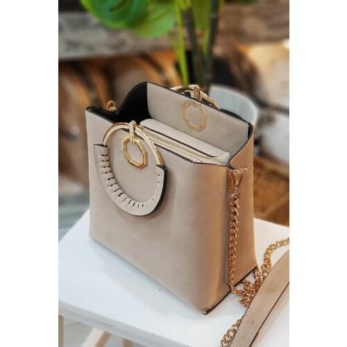 Women Loreto Beige Hand & Shoulder Bag