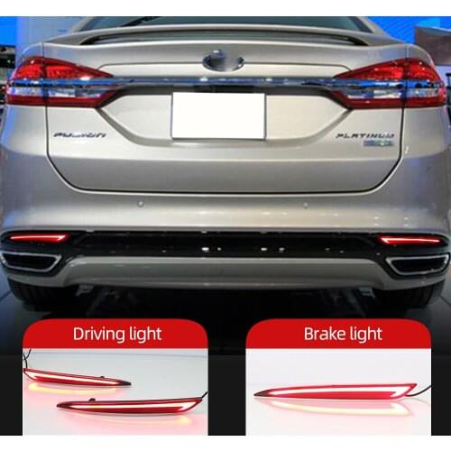 1 Set LED Bumper Light Rear Fog Lamp Brake Light Turn Signal Reflector For Ford Mondeo Fusion 2013 2014 2015 2016 2017 2018