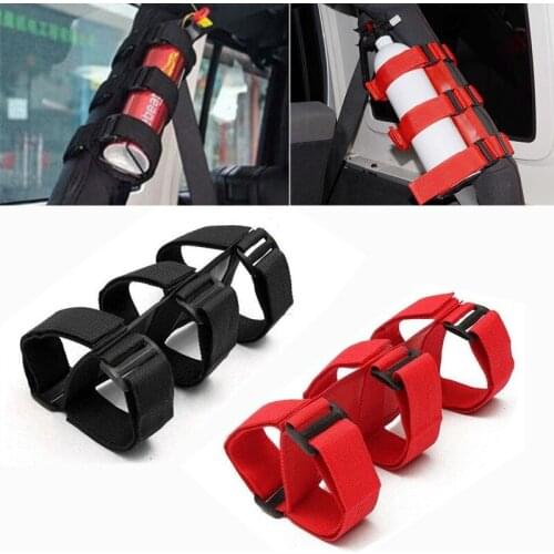 Oxford Fire Extinguisher Holder Belt for Jeep Wrangler TJ JK JL 97-18 Car Accessories Auto Roll Bar Mount Straps 1Pc