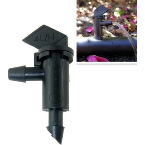 100pcs/pack 4l 8l 16l/h Flag Drip Emitters Outlet Barb Micro Tubing Drip Irrigation Fittings Take Apart Dripper