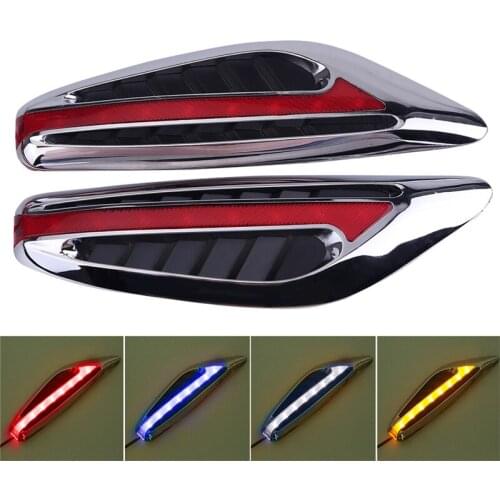 2Pcs Auto LED Turn Signal Lights Car Fender Steering Light Side Marker Lamp DRL Red White Blue Amber 12V