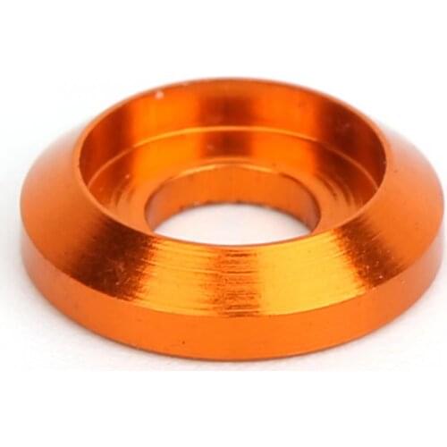 20Pcs M3x8x2 Aluminum Alloy Cap Head Screw Washer Colorful Orange Anodizing Countersunk Conical Gasket For M3 Hex Socket Screw