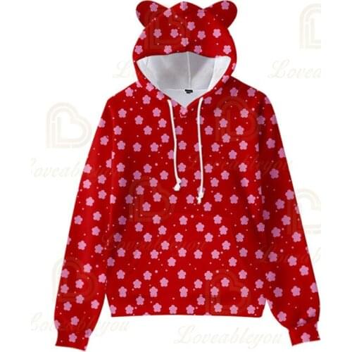 2020 Cute 3D Print Demon Slayer Hoodies Boys/Girls Cat Ears Hoodie Sweatshirts Hooded Spring Autumn Male Tracksuit