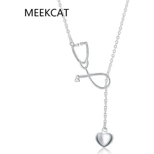 2021 Vintage Bijoux Luxury Doctor Stethoscope Statement Pendant Necklace for Women 925 Sterling Silver Fine Jewelry Accessories