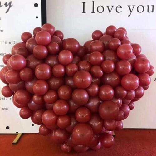 25pcs 5/10/12 Inch Double Layer Ruby Red Latex Balloons Air Globos For Wedding Decoration Mariage Valentines Mothers Day Supply
