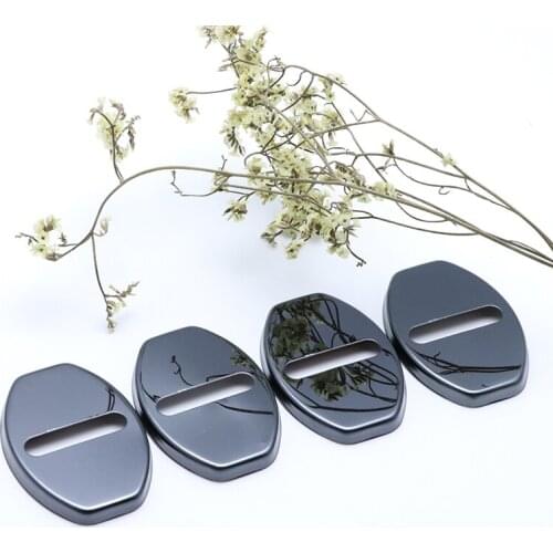 4pcs Anti Rust Car Door Lock Protective Buckle Cover For audi A4 2009-2019 S4 2013-2019 Car Styling Accessories