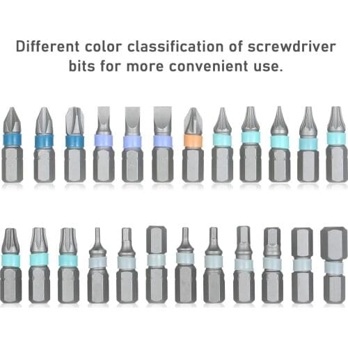 ATuMan RS1 24-In-1 Ratchet Set Screwdriver Ratchet Wrench Screwdriver Bits Set Magnetic Bits DIY Household Repair Tools Set