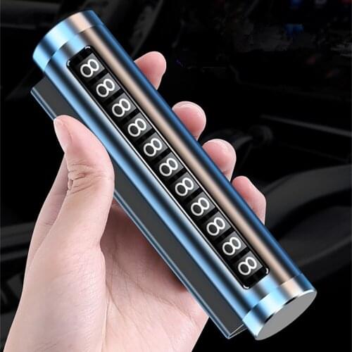 Car Temporary Parking Card Aluminum Alloy Car Styling Phone Number Card Plate Telephone Number Park Stop Sticker Car Accessories