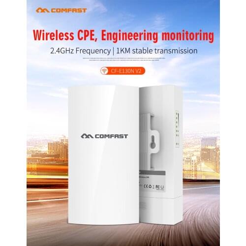 WiFisky 1KM 300Mbps Wireless Router CPE Outdoor wireless bridge wi-fi repeater cpe RJ45 port long range for Elevator monitoring