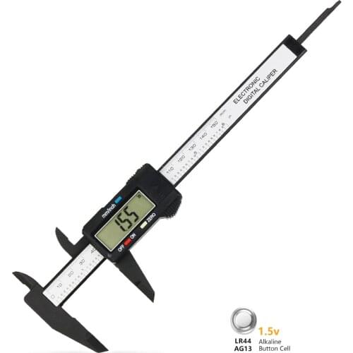 0-150mm Electronic LCD Digital Caliper 6 Inch Carbon Fiber Vernier Caliper Gauge Micrometer Measuring Tool Digital Ruler