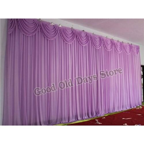 Voilet Color Wedding Backdrop with beautiful swags Purple Marriage drapes Wedding Decoration 10ft x 20ft