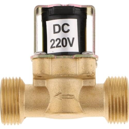 Brass Normally Closed Electric Solenoid Valve Air Water 6 Points Outer