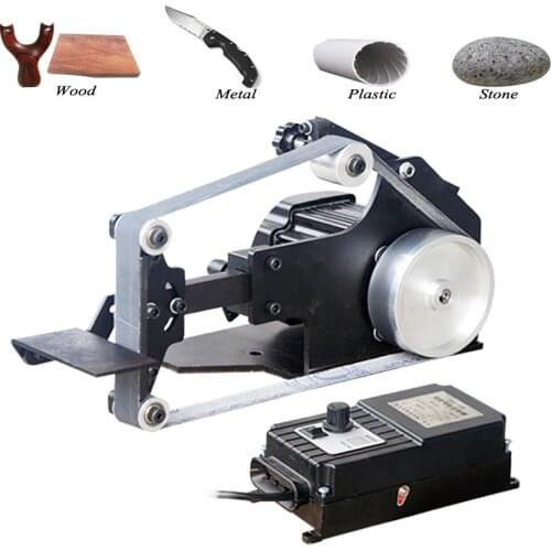 762*25mm Brushless Belt Sander 800W Fixed Angle Sharpening Machine Got 6 Free Abrasive Belt Polishing Cutting Machine SD-762WS