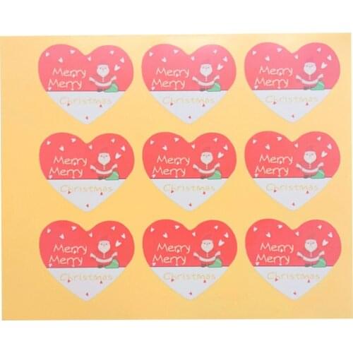 10packs/lot Snowman Pattern Love Seal Sticker Christmas Old Man Baking Packaging Label For New Year Gifts
