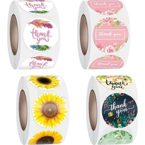 500pcs Gift Sealing Stickers Thank You Love Design Diary Scrapbooking Stickers Festival Birthday Party Gift Decorations Labels