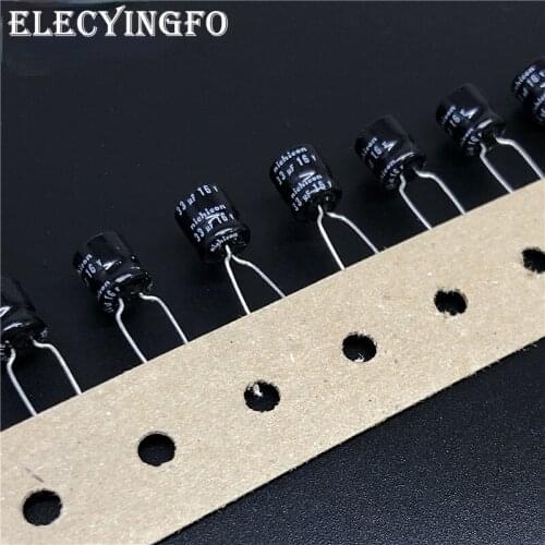 100pcs 33uF 16V33uf NICHICON SP series 6.3x7mm 16V33uF Low Profile Bipolar Electrolytic Capacitor