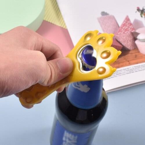 Cat Paw Bottle Opener Epoxy Resin Mold Keychain Pendant Silicone Mould DIY Crafts Jewelry Key Ring Decorations Casting Tools