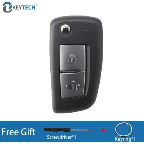 OkeyTech For Nissan Qashqai Sunny NV200 2 Buttons Flip Folding Car Key Shell Replacement Remote Control Cover Case Fob