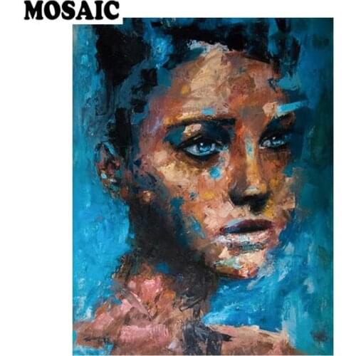 Full Square Diamond Painting Diamond Mosaic,girl picture by numbers of rhinestone Diamond Embroidery abstract woman,wall sticker