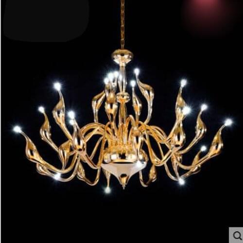 Postmodern minimalist chandelier Nordic living room chandelier designer atmosphere Swan chandelier creative personality restaura