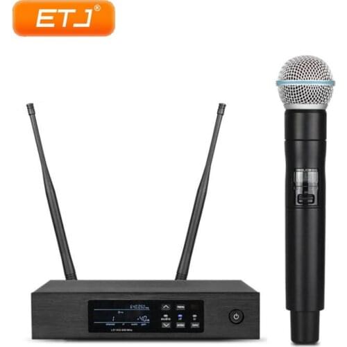 QLXD4 UHF Wireless Microphone True Diversity Handheld Microfone Beta SM Prfessional For Stage Performance Karaoke QLX-D 11019