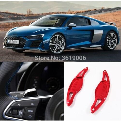 No Logo For Audi R8 2017-19 2PCS Steering Wheel Shift Paddle Shifters Extension Aluminum