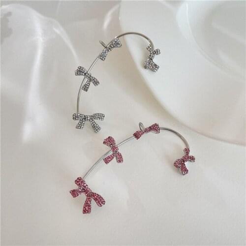 Crystal Butterfly Ear Bone Earring South Korean Style Fashion Personality Geometric Ears Hang Ms Girl Jewelry Accessories