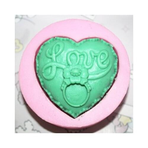 Silicone soap mold C302 love ring shape fondant cake chocolate clay mould wholesale mould tools