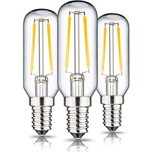 LED Cooker Light Bulb E14 SES Bulb T25 Glass Filament Lamp 20W 40W Incandescent Replacement Edison Appliance Lights for Hood