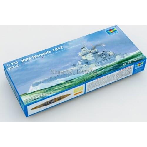 Trumpeter 1/700 05795 HMS Warspite 1942 Assembly Model kits Modle building Trumpeter scale model ship 3D puzzle ship