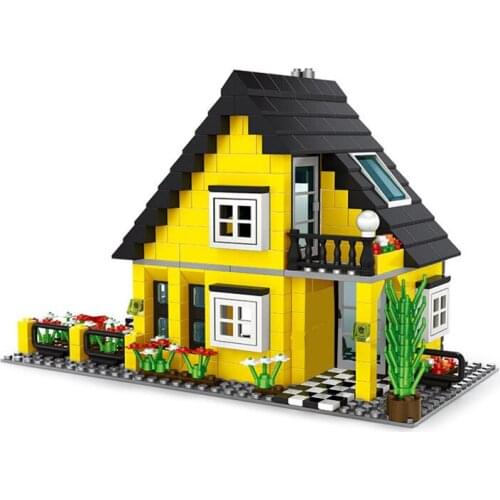 IN STOCK NO BOX 32052 country villas manor house building blocks model childrens birthday gift support drop shipping 458PCS