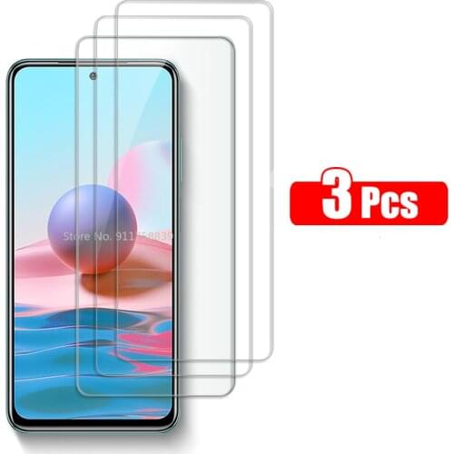 3 Pcs For Xiaomi Redmi Note 10 Pro Max Tempered Glass On Xiaomo Redmi 9C NFC Not 9 10Pro 10S 9S 9T 9A 10X Screen Protector Film