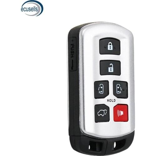 Replacement Smart Remote Key Shell Case Fob for TOYOTA SIENNA 2011 2012 2013 2014 2015 2016 2017 with Uncut Small Key