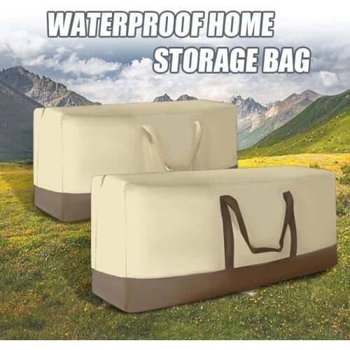 Large Capacity Outdoor Garden Furniture Storage Bag Cushions Seat Protective Covers Waterproof Multi-Function Storage Bags