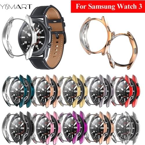 Protective Case For Samsung Galaxy Watch 3 41mm 45mm Smart Watches Cover TPU Frame Shell Protector Accessories