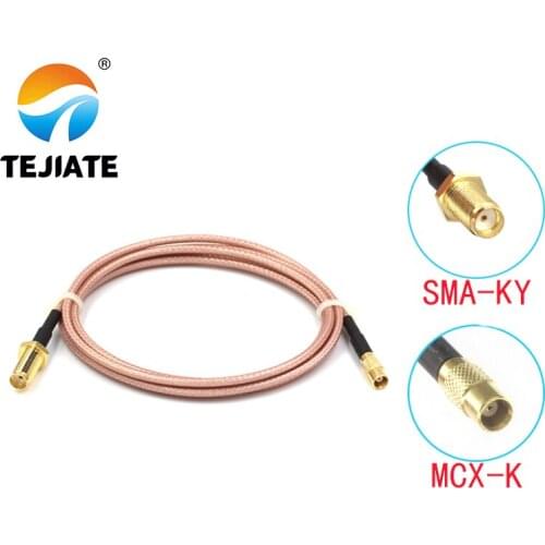 1PCS TEJIATE Adapter Cable MCX To SMA Type MCX-K Convert SMA-KY 8-90CM 1M 1.5M 2M Length Connector RG316 Wire