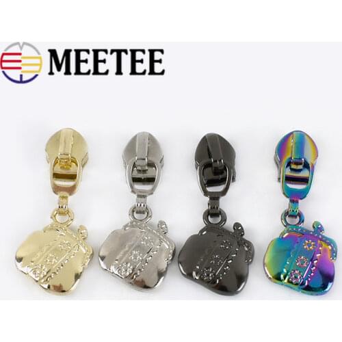 10Pcs 5# DIY Zipper Sliders for 5# Nylon Zippers Metal Zipper Puller Head for Bag Shoes Zips Repair Sewing Accessories