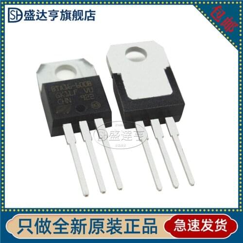 10Pcs/Lot BTA16-600BRG 16A 600V TO220 Joint Joint Dip BIDIRECTIONAL thyristor