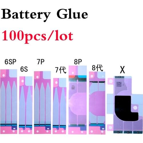 100 pçs adesivo de bateria para iphone 6s 7 8 plus 5S x xr xs max 3m dupla fita puxar viagem cola peças