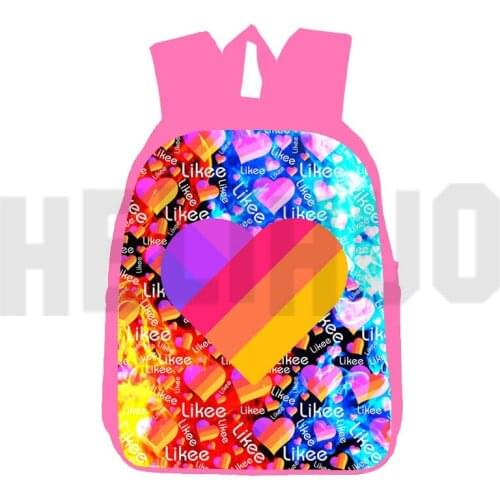 3D Print Anime Pink Bags Like Video Backpacks for School Teenagers Girls Russia Type 12/16 Inch Likee Like Video App Schoolbags
