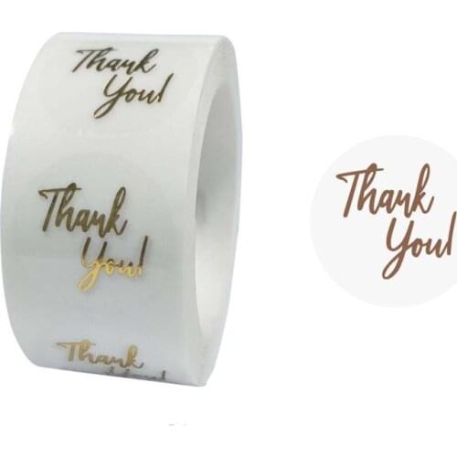 500pcs Thank You for Your Order Stickers Gold Foil Seal Labels for Small Shop GXMA