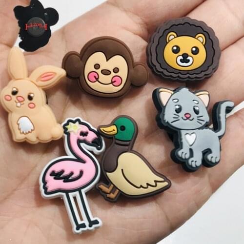 6PCS PVC Kawaii Cartoon Animals Fridge Magnetic Sticker Flame Bird Tiger Cat Lion Rabbit Monkey Refrigerator Magnets Kids Gifts
