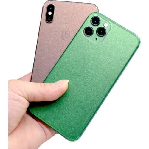 Bling Glitter Clear Matte Skin Wrap Phone Sticker For iPhone 12 Pro MAX 12 Mini 11 XS XR 8 7 6S+ Colorful Translucent Decal Skin