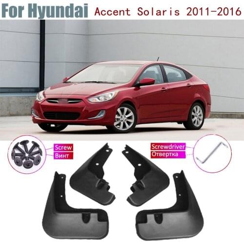 Fender Mud Guard Flap Splash Flaps Mudguards Accessories Car Mudflap For Hyundai Accent Solaris RB 2016~2011 2015 2014 2013 2012