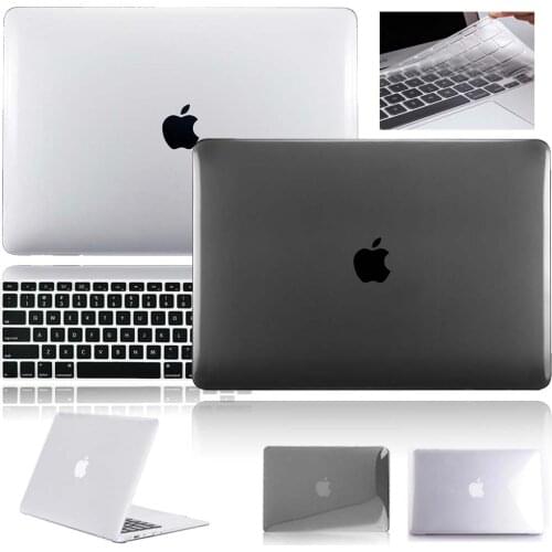 New PVC Material Laptop Case for Apple MacBook Air Pro Retina 11 12 13 15 Inch + Keyboard Cover with Black and White Series